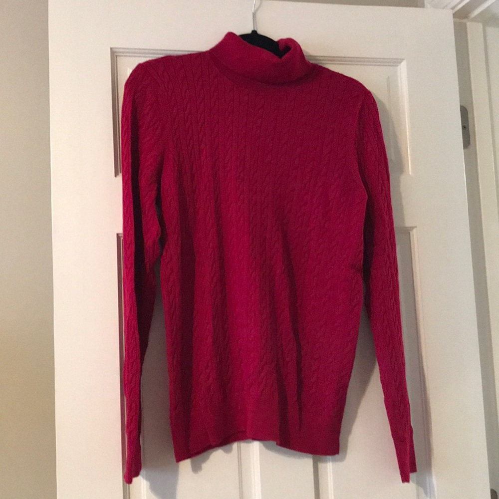 Talbot cableknit turtleneck sweater